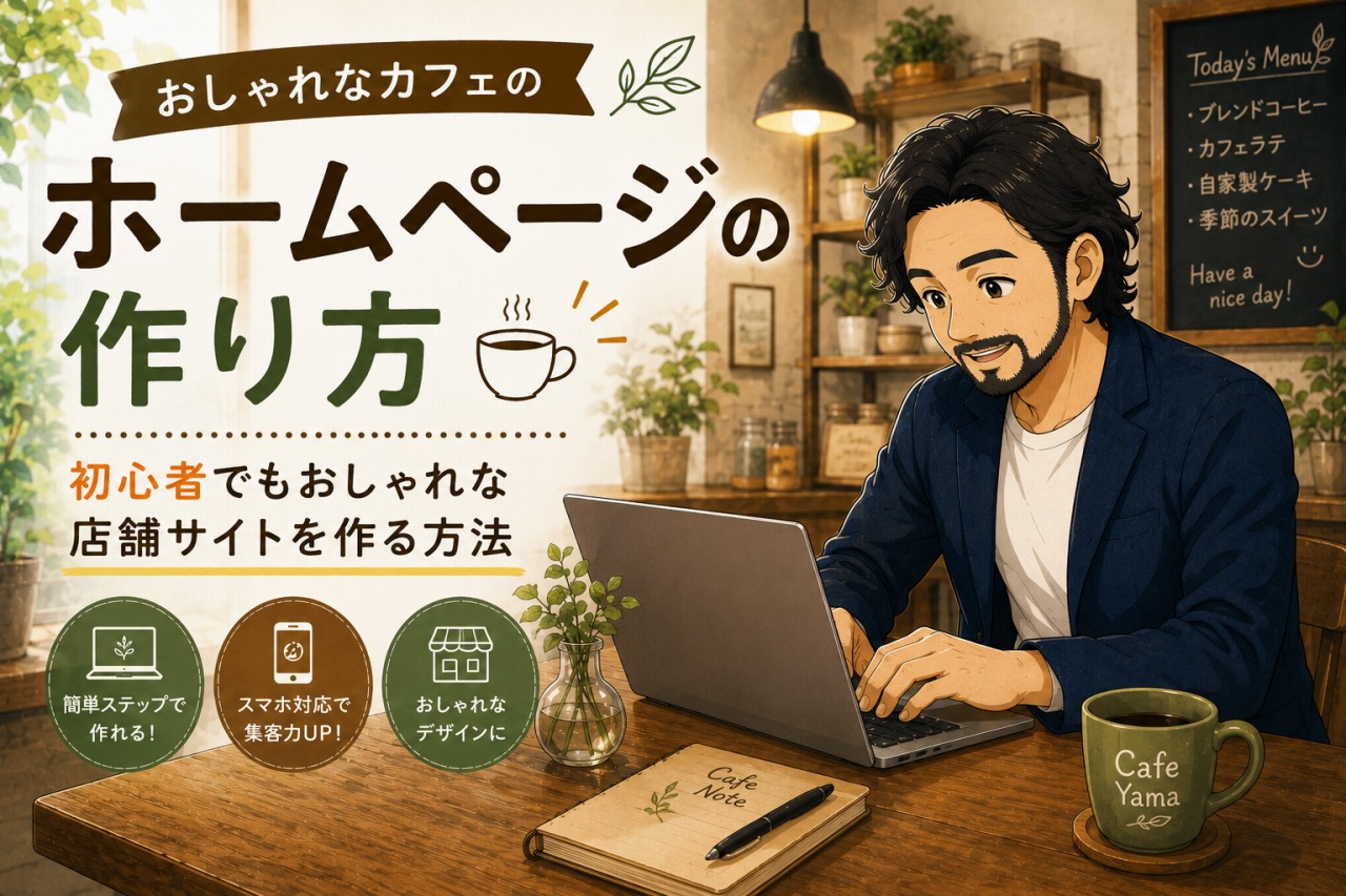 おしゃれなカフェのホームページ