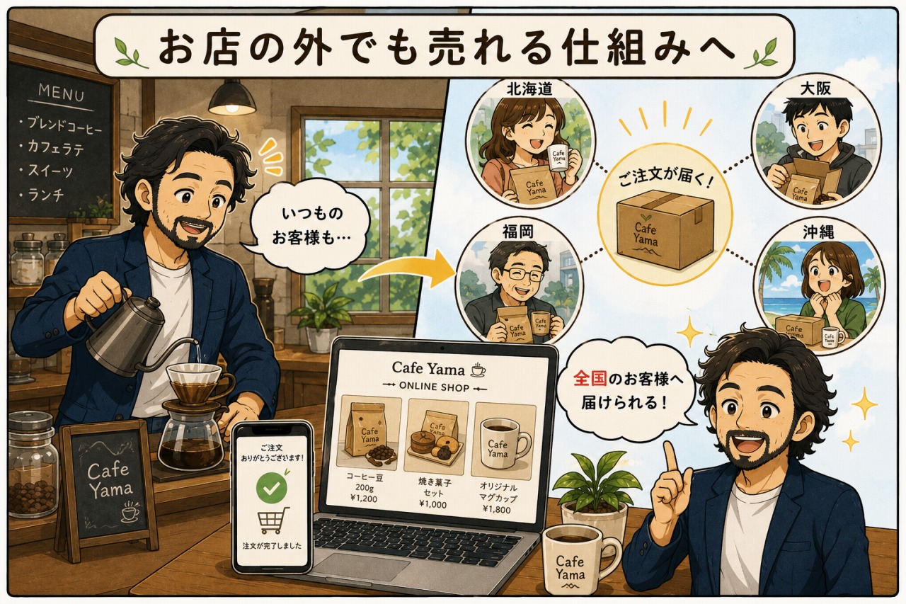 おしゃれなカフェのホームページ